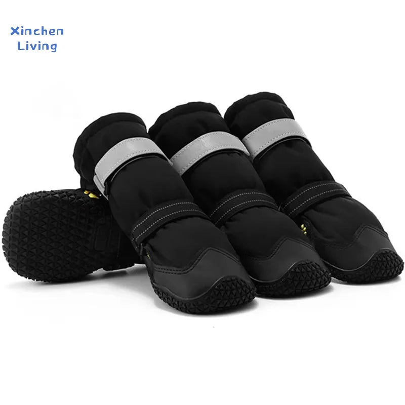 2026 Winter Dog Boots Waterproof Anti Slip Warm Snow High Top Reflective All Sizes Outdoor Training Paw Protector Hot New
