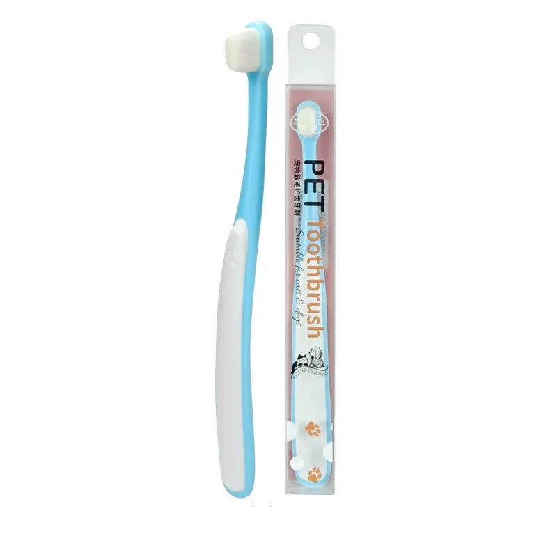 Pet toothbrush for cats and dogs,small head,soft bristles, Dense Hair Brush for Teeth Cleaning Oral Care Toothbrush Pet Supplies