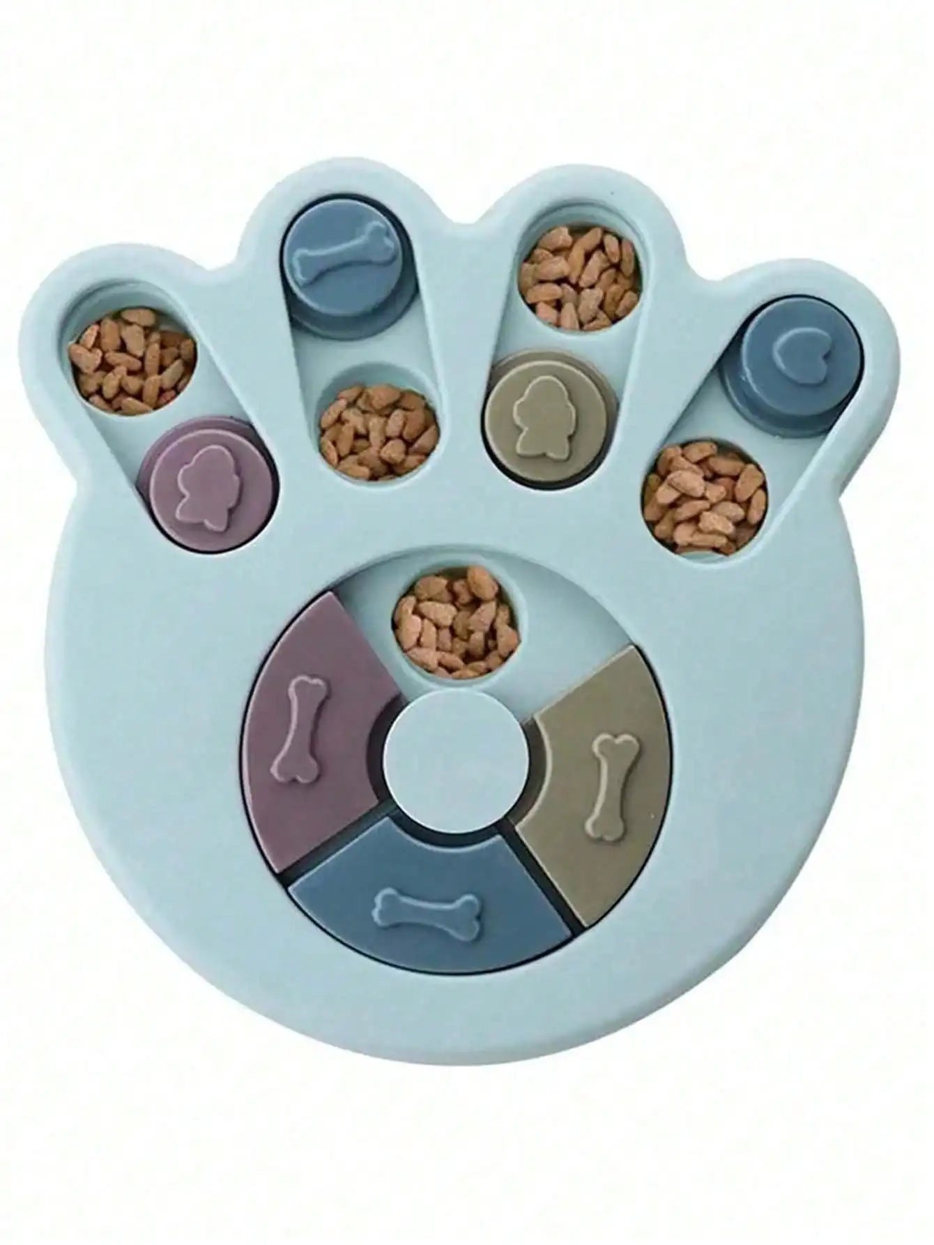 1PC Dog Puzzle Toys Slow Feeder, Interactive IQ-Enhancing Food Dispenser, Non-Slip Slow Eating Bowl, Cat And Dog Food Game, Durable And Easy To Clean, Anti-Choking Function, Slow Feed Treat Dispenser,