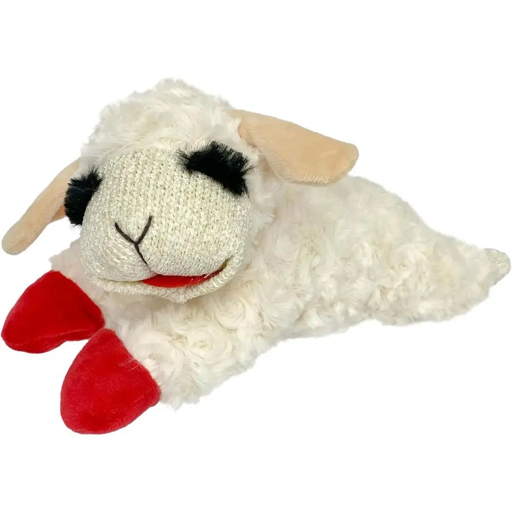 Lamb Chop Dog Plush Toy - Squeaky Toy for Small & Medium Dogs - Extra Soft Plush - Stuffed Animal or Cuddling & Playing (10, Cre