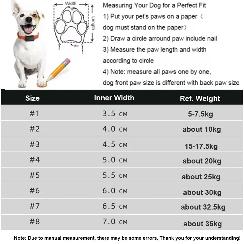 2026 Winter Dog Boots Waterproof Anti Slip Warm Snow High Top Reflective All Sizes Outdoor Training Paw Protector Hot New