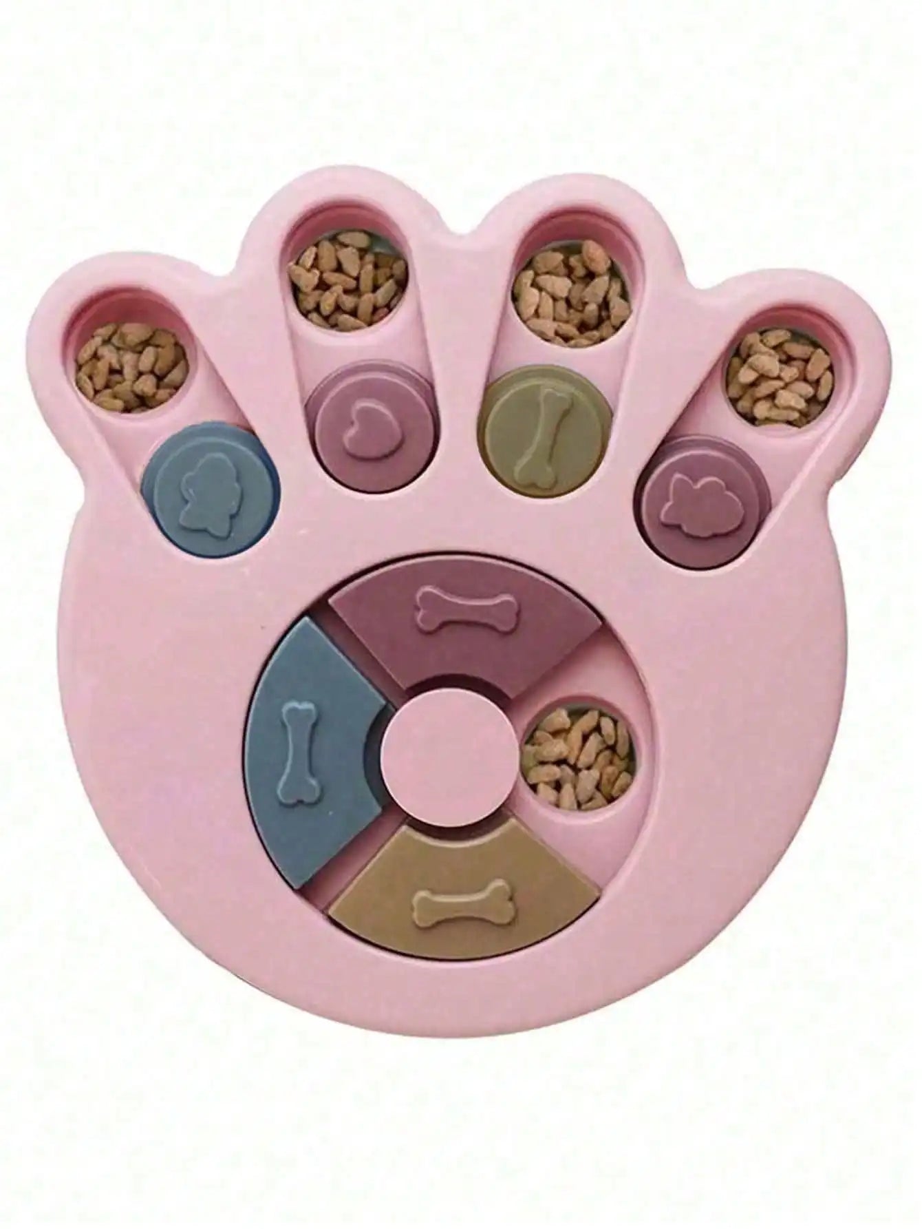 1PC Dog Puzzle Toys Slow Feeder, Interactive IQ-Enhancing Food Dispenser, Non-Slip Slow Eating Bowl, Cat And Dog Food Game, Durable And Easy To Clean, Anti-Choking Function, Slow Feed Treat Dispenser,