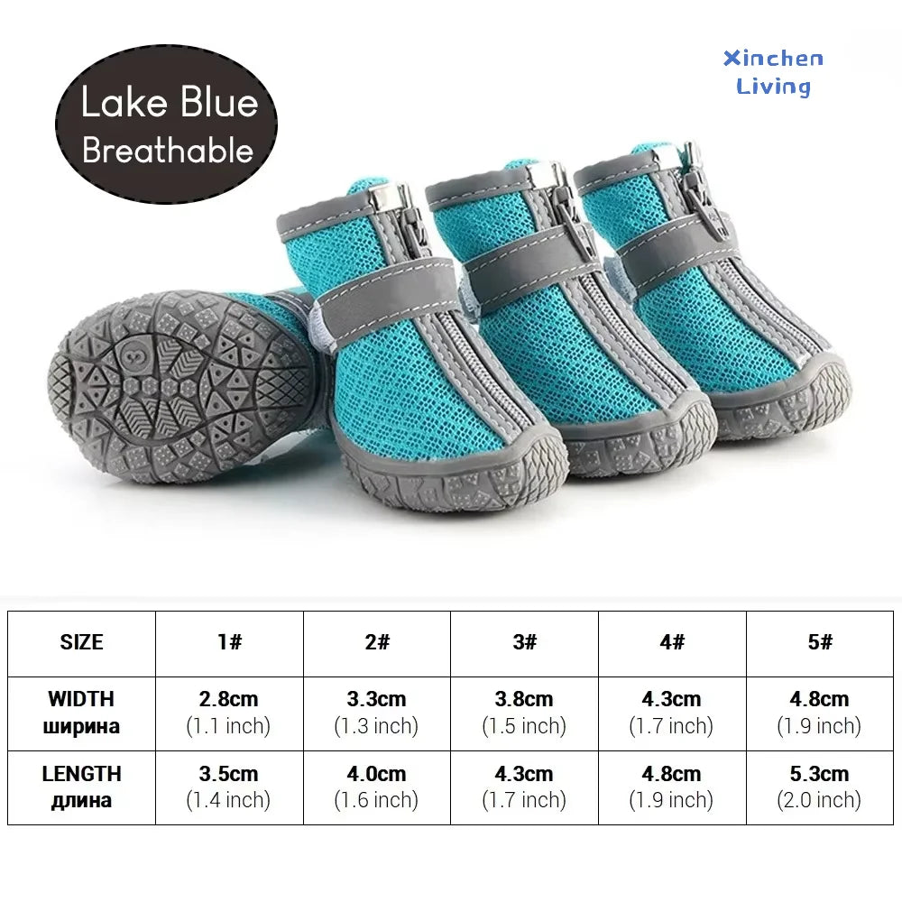 Dog Mesh Shoes Breathable Lightweight Waterproof Reflective Wear-resistant Fashion Sneakers Boots Cats Puppy All Season Hot New