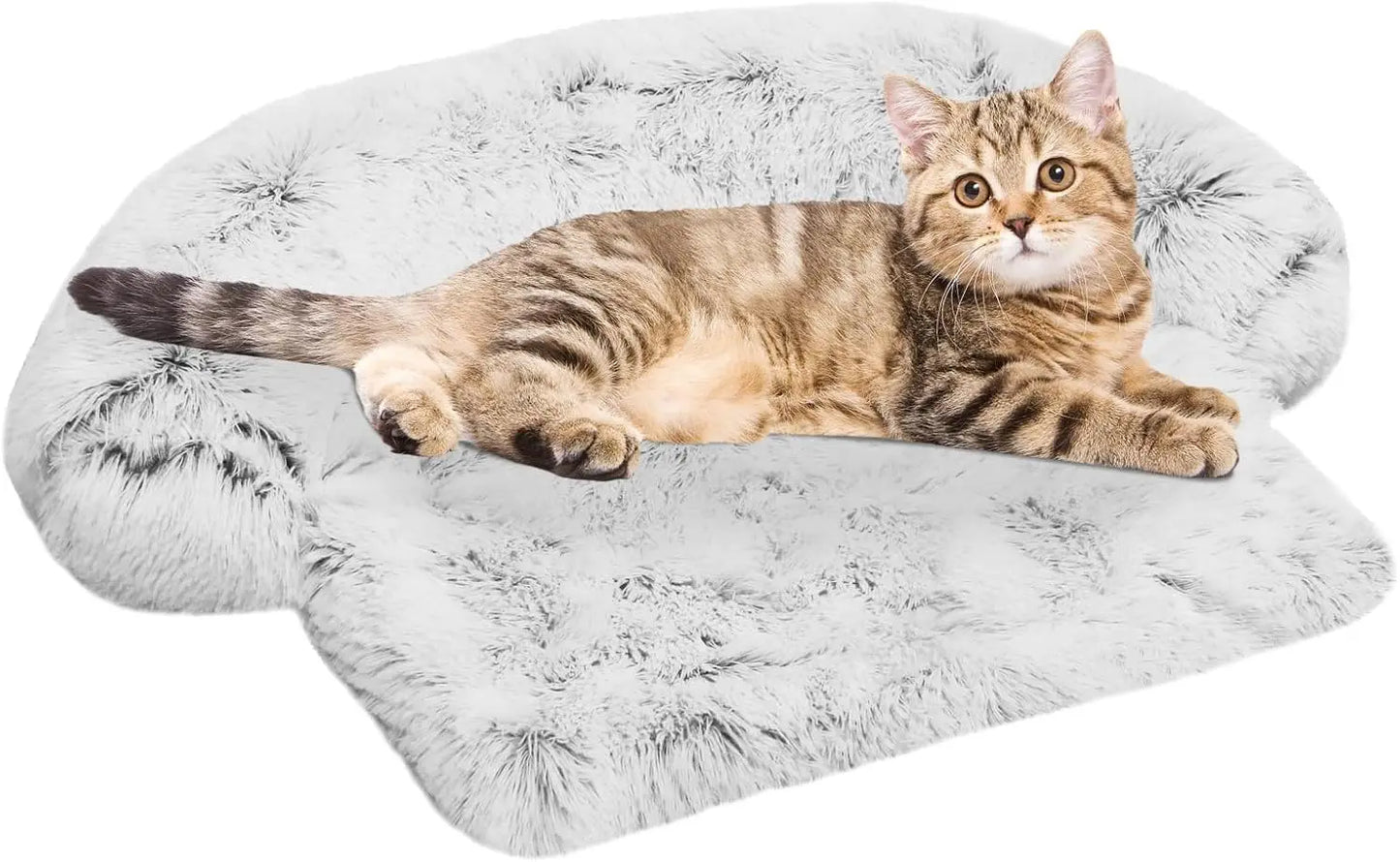 Cooling Dog Bed Mat with Bolster Pillow Washable Dog Couch Cover Breathable Summer Pet Couch Bed Protector Indoor(Large, Cooling Grey)
