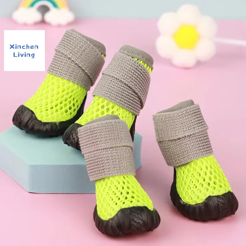 Summer Dog Mesh Shoes Breathable Anti-slip Lightweight Soft Cute Outdoor Small Dogs Puppy Chihuahua Sandals Boots Hot New