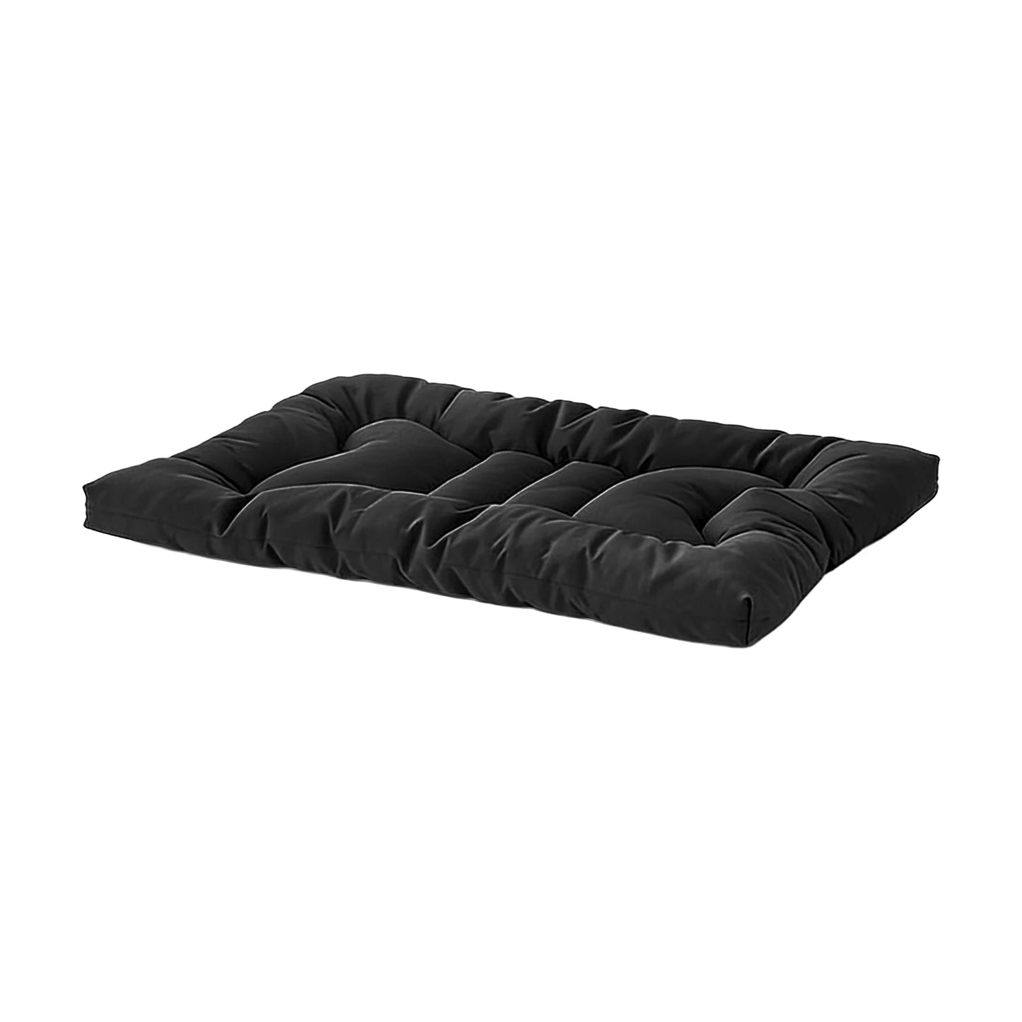 Chew Proof Dog Bed, Indestructible for Large Size Durable Dog Crate Pad, Waterproof & Washable Tough Kennel Pet Mats, Suitable for Aggressive Chewers (Black, L-35*22in)