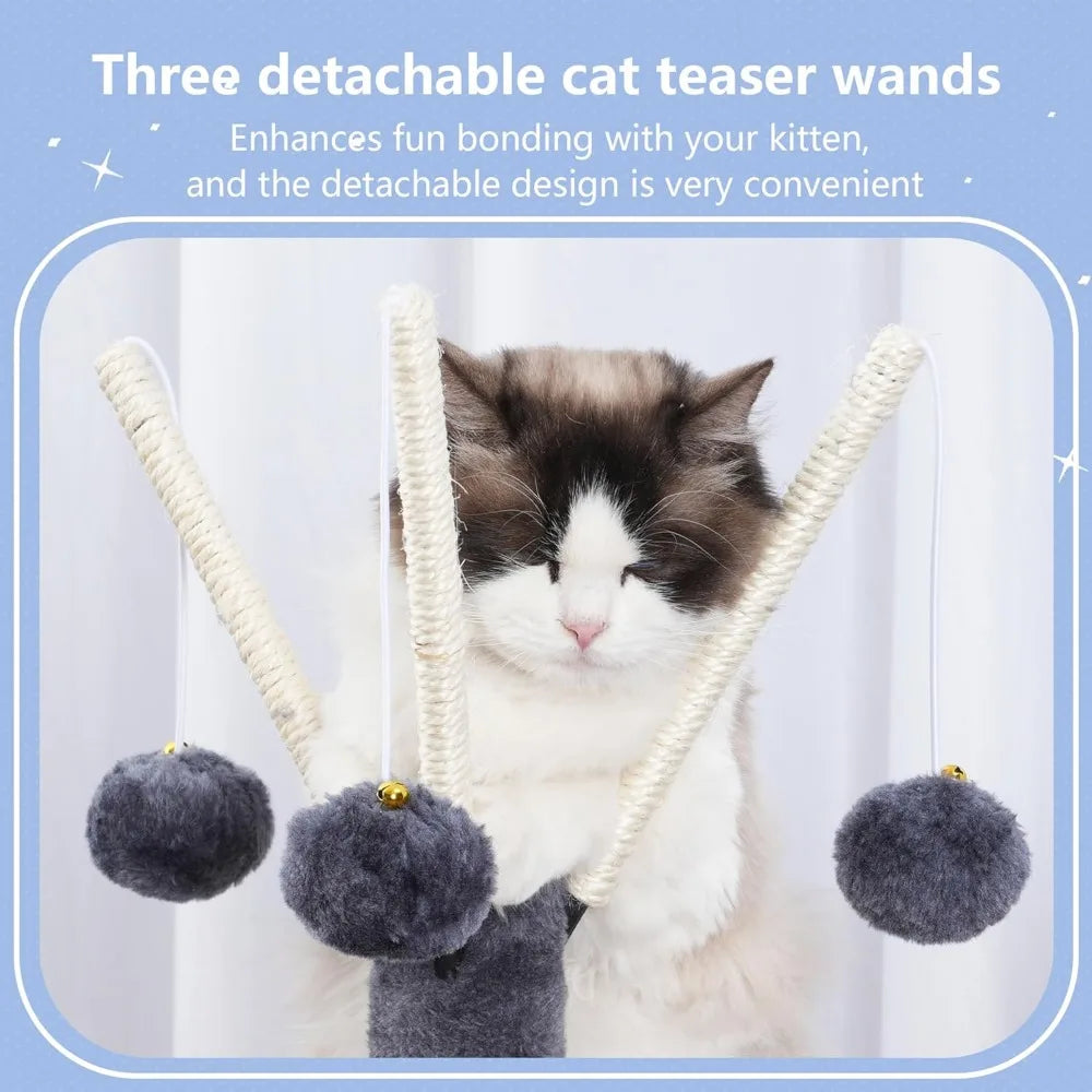 Cat Tree Tower Scratching Posts Condo Platform Hammock Sisal Scratch Board Ball Indoor Kittens 41 Inches