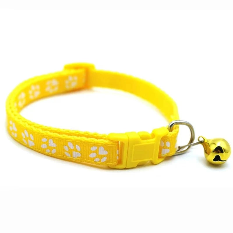 Fashion Pet Cats Collar Colorful Pattern Cute Bell Adjustable Collars for Cats Kitten DIY Ring Necklace Pet Accessories