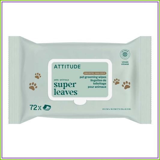 Pet Wipes for Dogs & Cats, 99% Water, EWG Verified, Gentle Unscented Cleaning Wipes for Paws, Ears, Face & Body, 72 Count