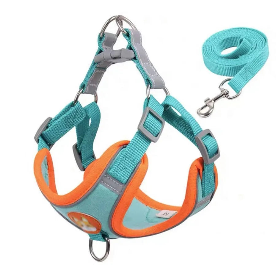 Vest type dog leash, medium size small dog, teddy bear, boomerang breast strap, puppy walking dog leash, dog chain.