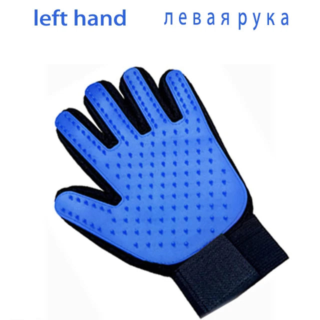 Dog Cat Pet Combs Grooming Deshedding Brush Gloves Effective Cleaning Back Massage Animal Bathing Hair Removal